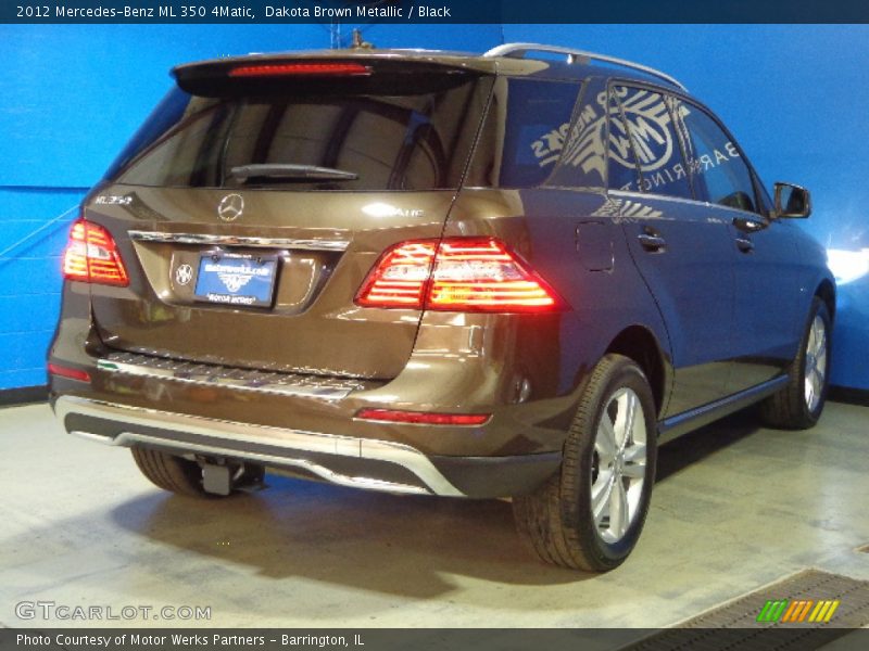 Dakota Brown Metallic / Black 2012 Mercedes-Benz ML 350 4Matic