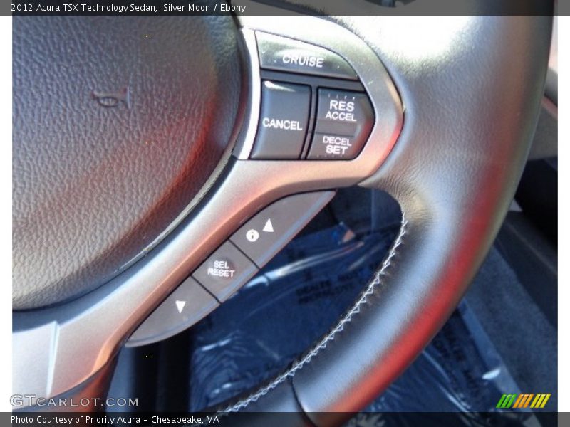Silver Moon / Ebony 2012 Acura TSX Technology Sedan