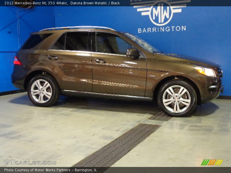 Dakota Brown Metallic / Black 2012 Mercedes-Benz ML 350 4Matic