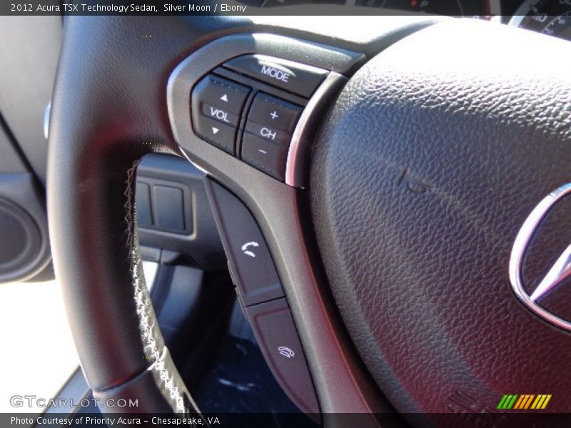 Silver Moon / Ebony 2012 Acura TSX Technology Sedan
