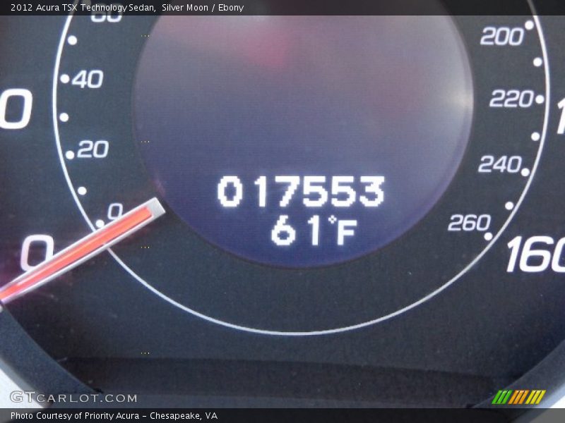 Silver Moon / Ebony 2012 Acura TSX Technology Sedan