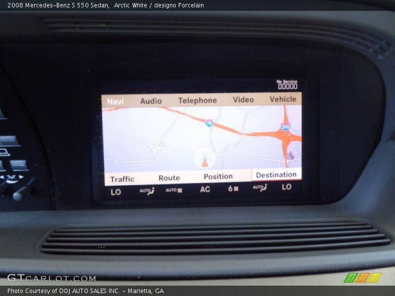 Navigation of 2008 S 550 Sedan