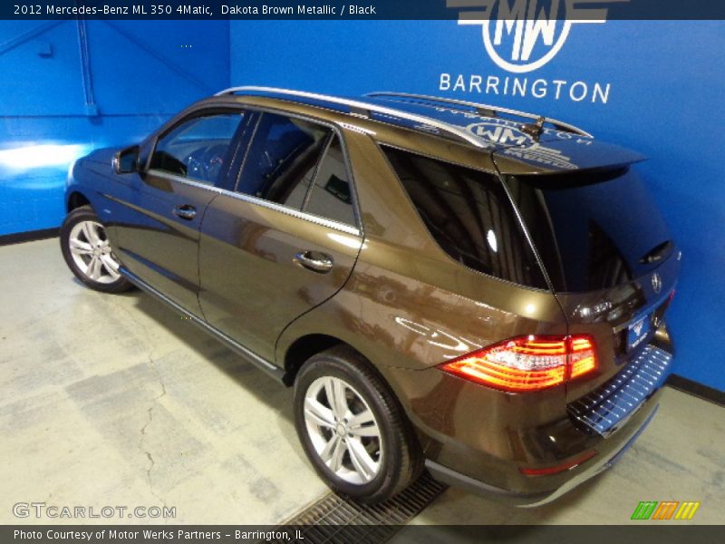 Dakota Brown Metallic / Black 2012 Mercedes-Benz ML 350 4Matic