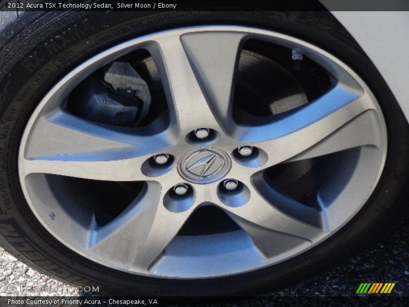 Silver Moon / Ebony 2012 Acura TSX Technology Sedan