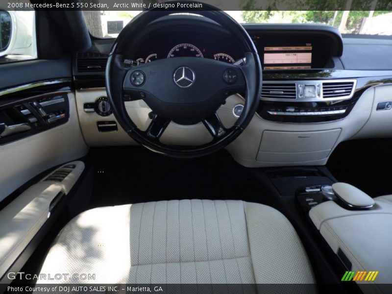 Arctic White / designo Porcelain 2008 Mercedes-Benz S 550 Sedan