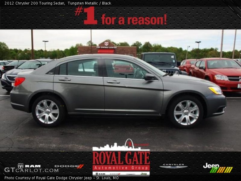 Tungsten Metallic / Black 2012 Chrysler 200 Touring Sedan