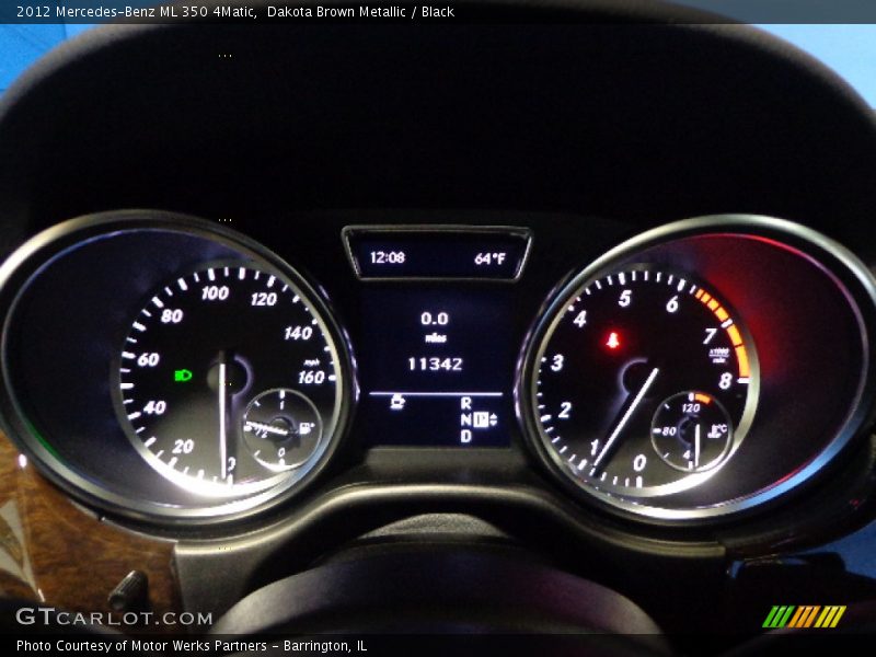 Dakota Brown Metallic / Black 2012 Mercedes-Benz ML 350 4Matic