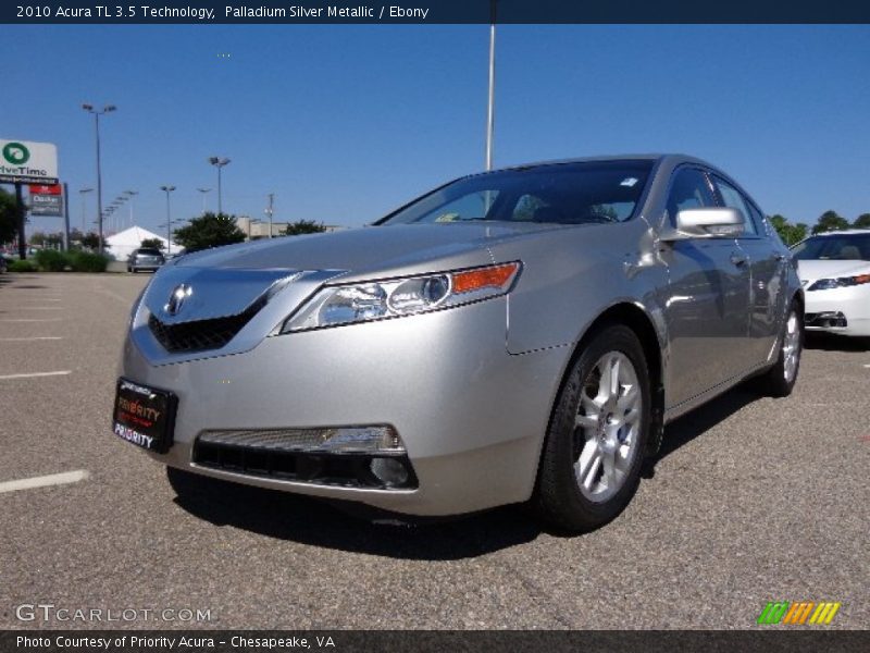 Palladium Silver Metallic / Ebony 2010 Acura TL 3.5 Technology