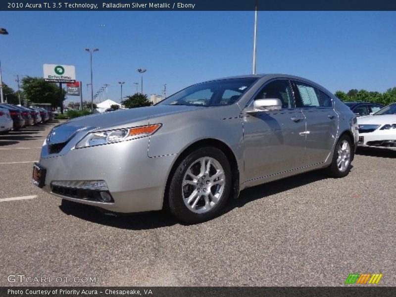 Palladium Silver Metallic / Ebony 2010 Acura TL 3.5 Technology