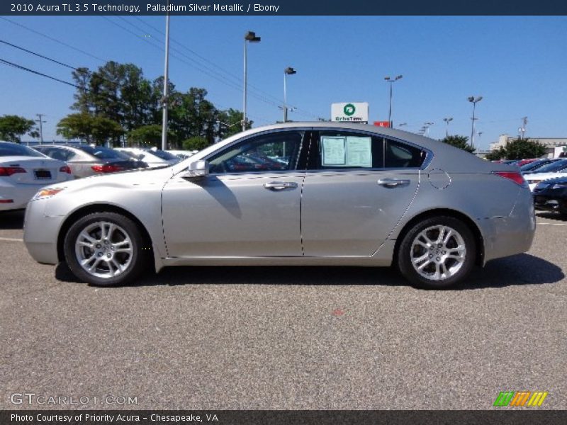 Palladium Silver Metallic / Ebony 2010 Acura TL 3.5 Technology