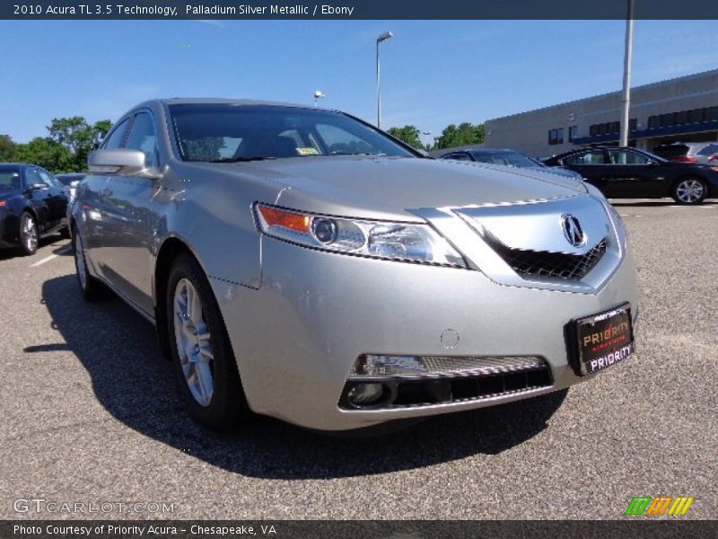 Palladium Silver Metallic / Ebony 2010 Acura TL 3.5 Technology