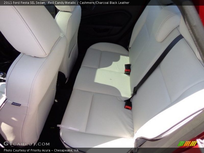 Red Candy Metallic / Cashmere/Charcoal Black Leather 2011 Ford Fiesta SEL Sedan