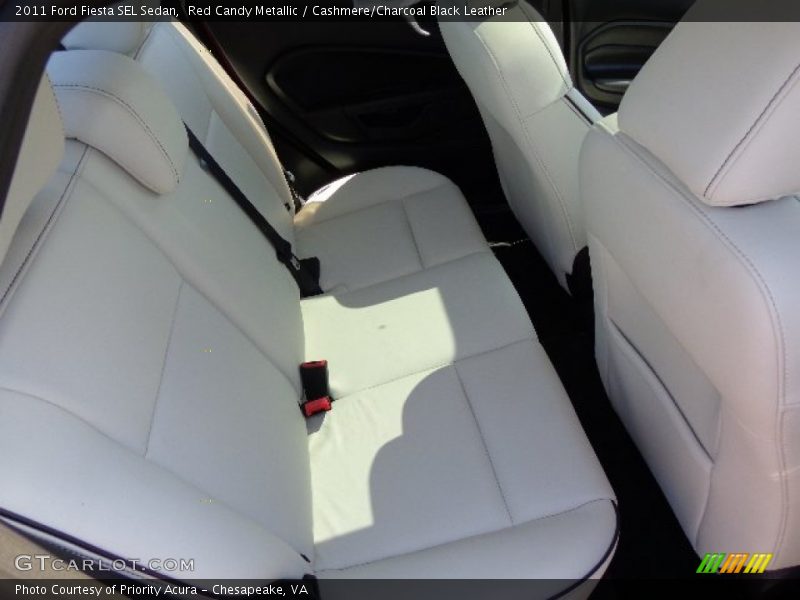 Red Candy Metallic / Cashmere/Charcoal Black Leather 2011 Ford Fiesta SEL Sedan