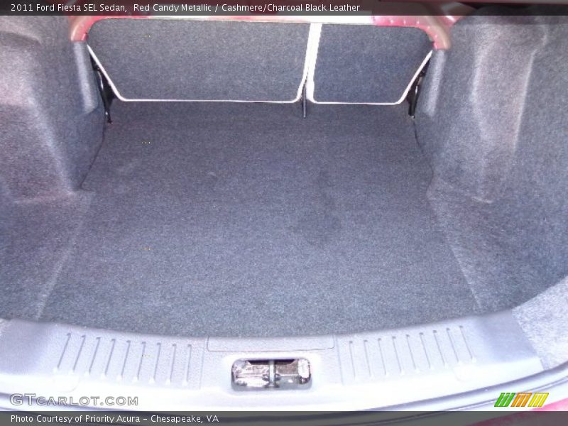 Red Candy Metallic / Cashmere/Charcoal Black Leather 2011 Ford Fiesta SEL Sedan