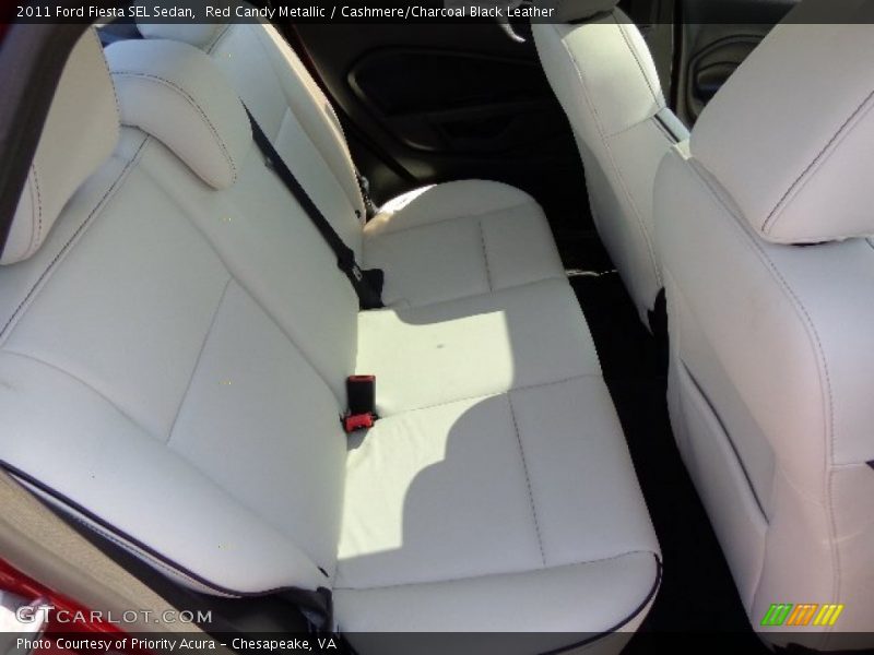 Red Candy Metallic / Cashmere/Charcoal Black Leather 2011 Ford Fiesta SEL Sedan