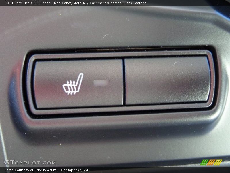 Red Candy Metallic / Cashmere/Charcoal Black Leather 2011 Ford Fiesta SEL Sedan