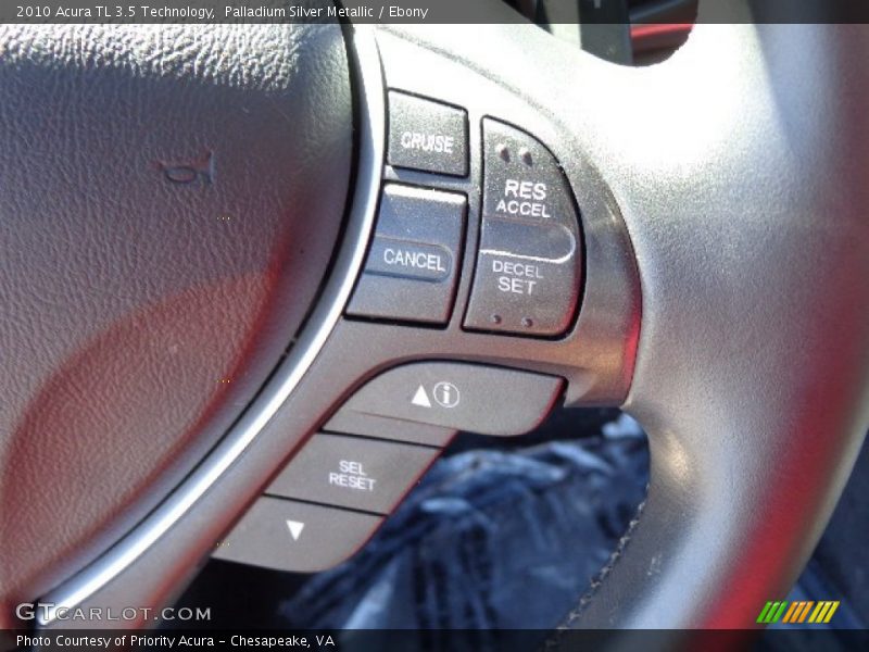 Palladium Silver Metallic / Ebony 2010 Acura TL 3.5 Technology