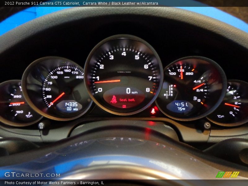 Carrara White / Black Leather w/Alcantara 2012 Porsche 911 Carrera GTS Cabriolet