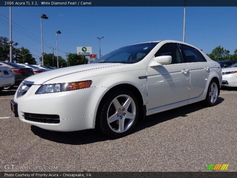White Diamond Pearl / Camel 2006 Acura TL 3.2