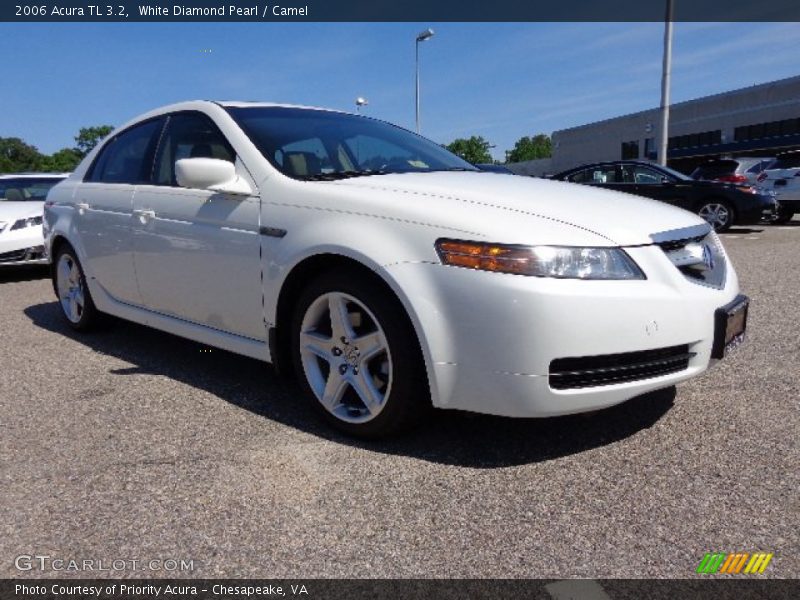 White Diamond Pearl / Camel 2006 Acura TL 3.2