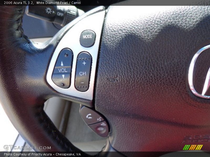 White Diamond Pearl / Camel 2006 Acura TL 3.2