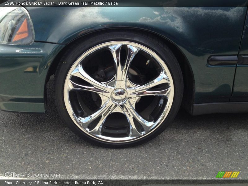 Dark Green Pearl Metallic / Beige 1998 Honda Civic LX Sedan
