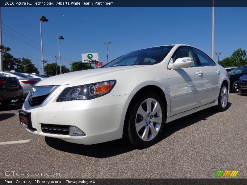 Alberta White Pearl / Parchment 2010 Acura RL Technology