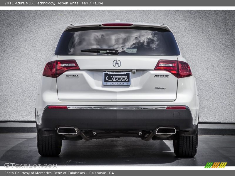 Aspen White Pearl / Taupe 2011 Acura MDX Technology