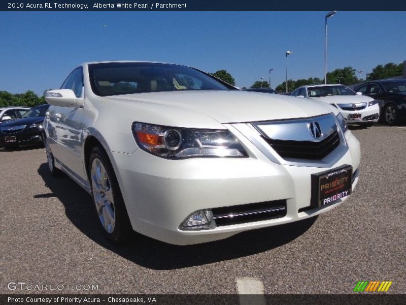Alberta White Pearl / Parchment 2010 Acura RL Technology