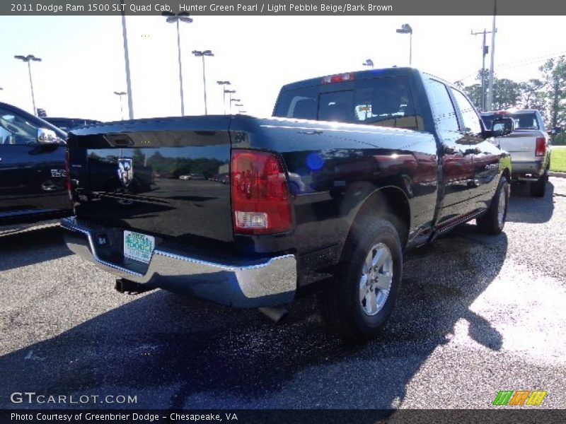 Hunter Green Pearl / Light Pebble Beige/Bark Brown 2011 Dodge Ram 1500 SLT Quad Cab