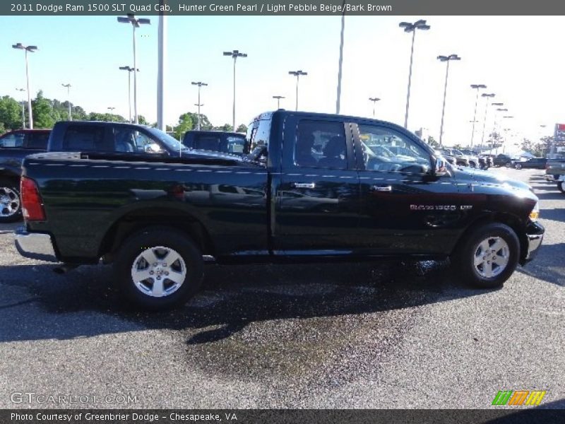 Hunter Green Pearl / Light Pebble Beige/Bark Brown 2011 Dodge Ram 1500 SLT Quad Cab