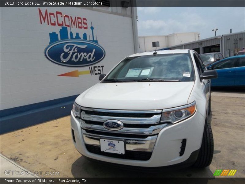 White Suede / Medium Light Stone 2013 Ford Edge SE