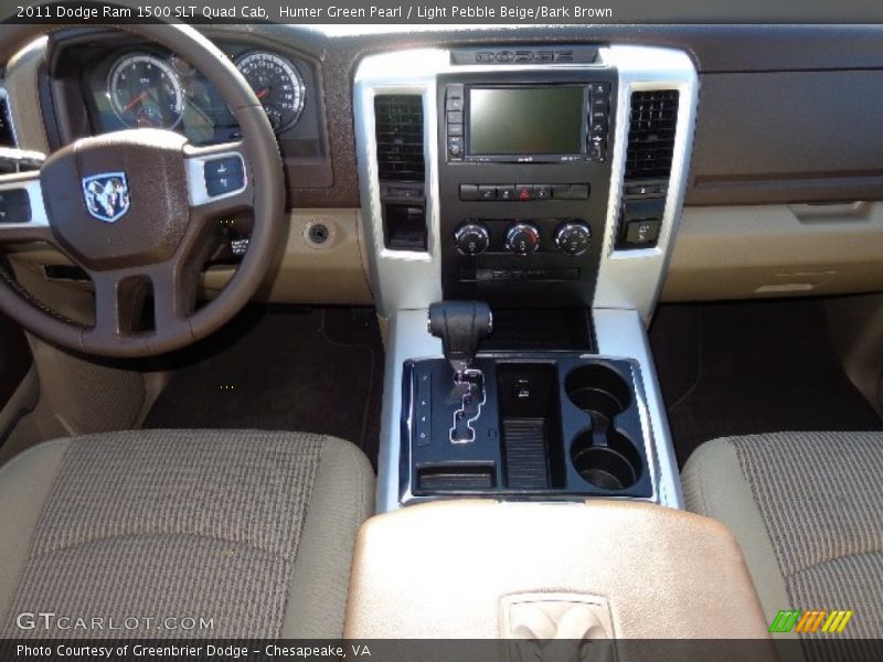 Hunter Green Pearl / Light Pebble Beige/Bark Brown 2011 Dodge Ram 1500 SLT Quad Cab