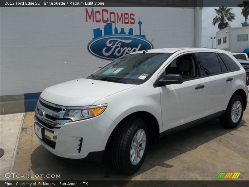 White Suede / Medium Light Stone 2013 Ford Edge SE