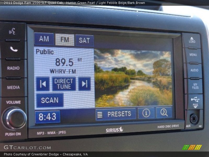 Hunter Green Pearl / Light Pebble Beige/Bark Brown 2011 Dodge Ram 1500 SLT Quad Cab