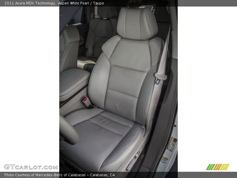 Aspen White Pearl / Taupe 2011 Acura MDX Technology