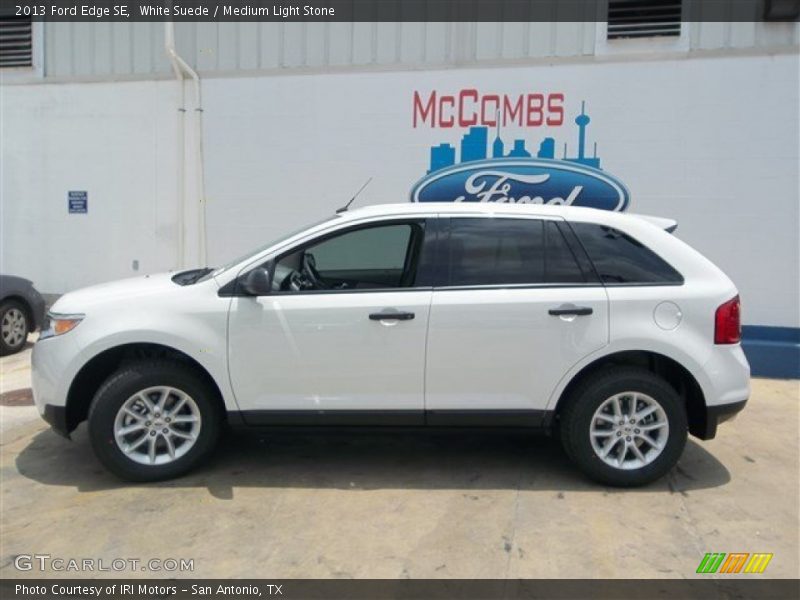 White Suede / Medium Light Stone 2013 Ford Edge SE