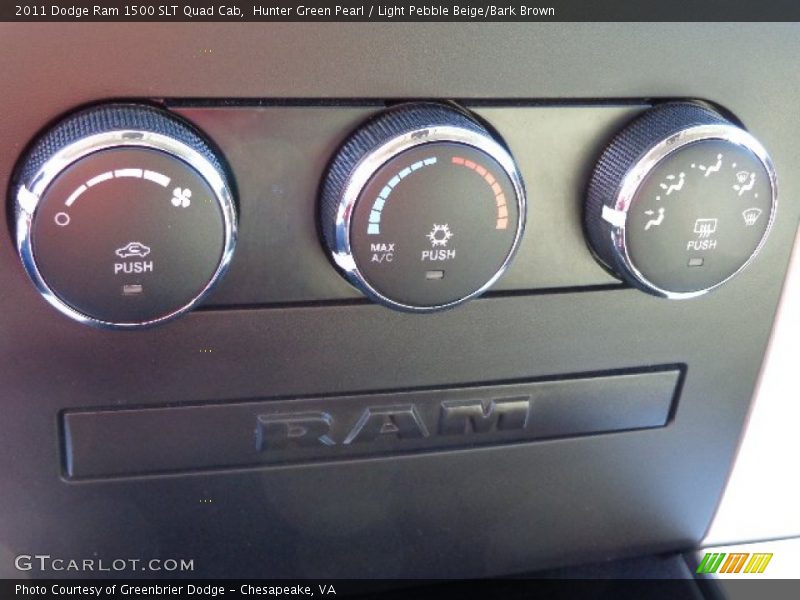 Controls of 2011 Ram 1500 SLT Quad Cab