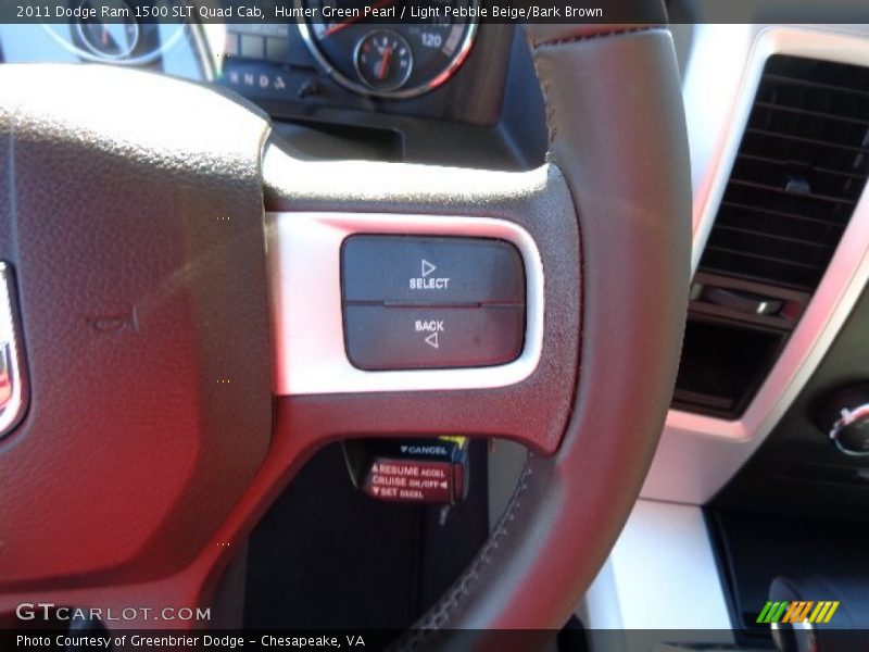 Hunter Green Pearl / Light Pebble Beige/Bark Brown 2011 Dodge Ram 1500 SLT Quad Cab