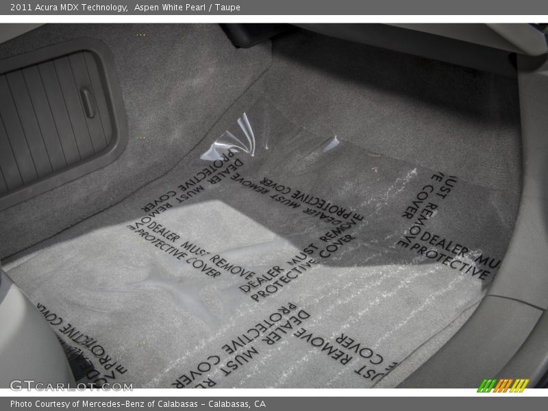 Aspen White Pearl / Taupe 2011 Acura MDX Technology