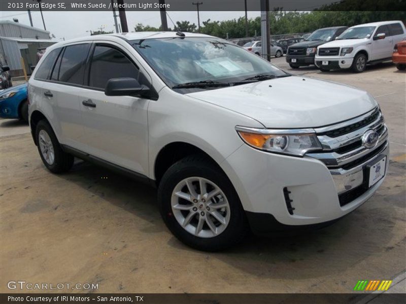 White Suede / Medium Light Stone 2013 Ford Edge SE