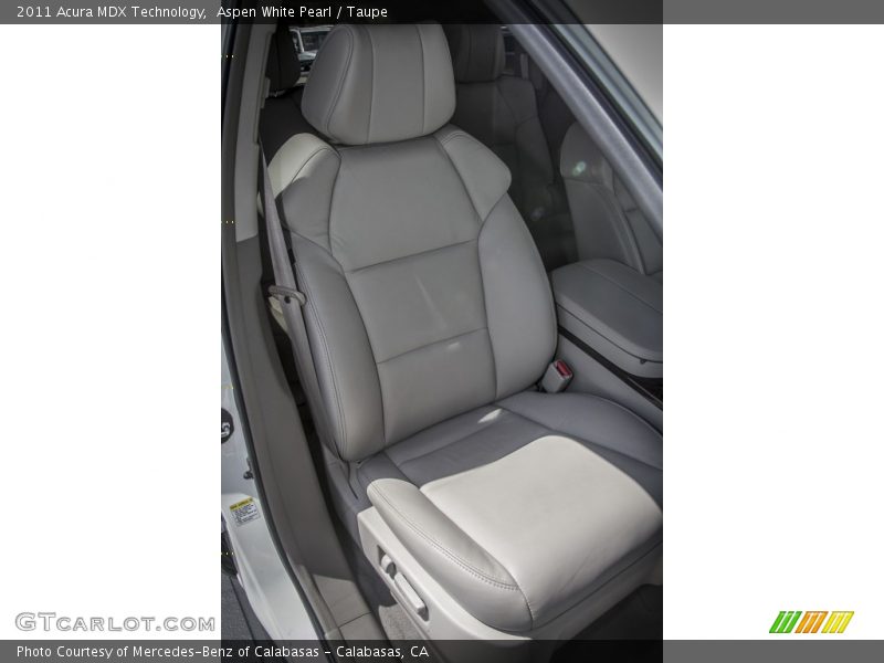 Aspen White Pearl / Taupe 2011 Acura MDX Technology