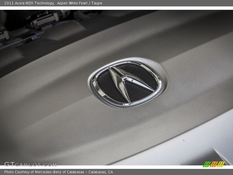 Aspen White Pearl / Taupe 2011 Acura MDX Technology