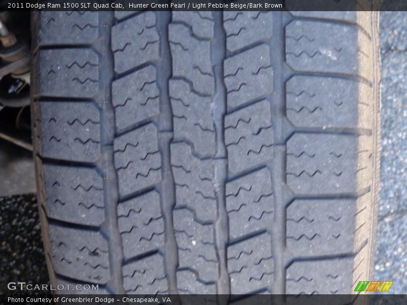 Hunter Green Pearl / Light Pebble Beige/Bark Brown 2011 Dodge Ram 1500 SLT Quad Cab