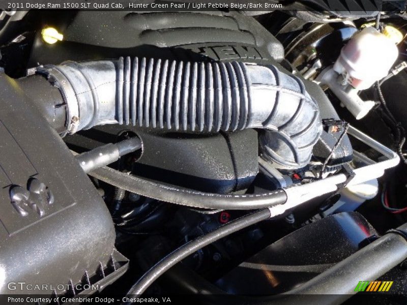 Hunter Green Pearl / Light Pebble Beige/Bark Brown 2011 Dodge Ram 1500 SLT Quad Cab