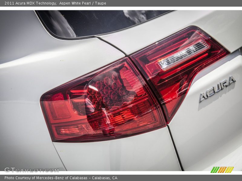 Aspen White Pearl / Taupe 2011 Acura MDX Technology