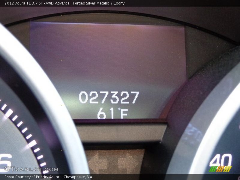 Forged Silver Metallic / Ebony 2012 Acura TL 3.7 SH-AWD Advance