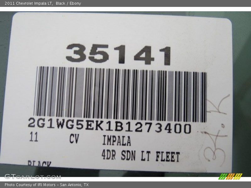 Black / Ebony 2011 Chevrolet Impala LT