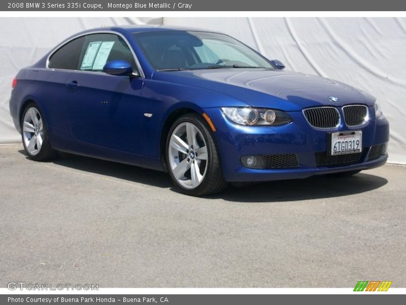 Montego Blue Metallic / Gray 2008 BMW 3 Series 335i Coupe