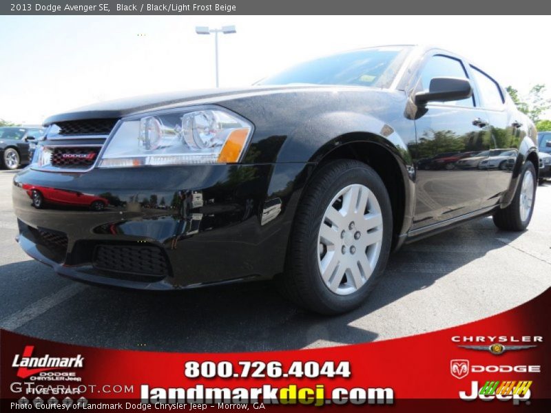 Black / Black/Light Frost Beige 2013 Dodge Avenger SE